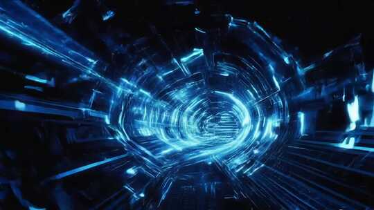 「有版权」科技光线隧道穿梭4k