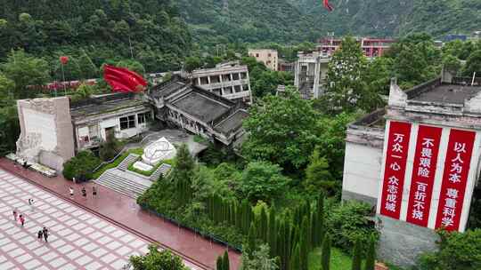 汶川地震遗址纪念建筑全景