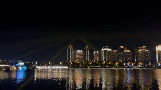 城市夜景横摇夜景灯光亮化