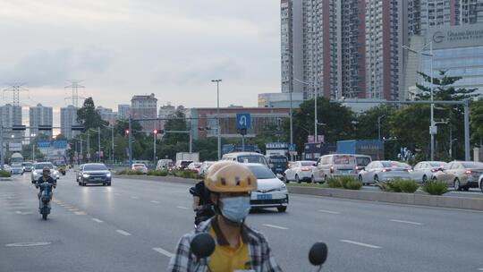 深圳龙华观湖街道车流4K延时