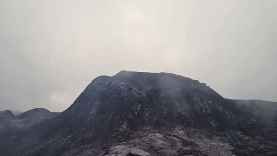 火山，熔岩场，迷雾景观，原始景观