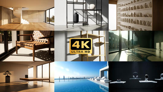 现代风格家居室内场景高清在线视频素材下载