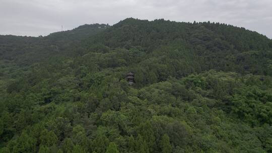 洛带古镇金龙长城景区航拍素材