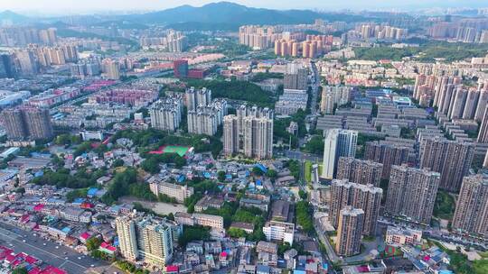 湖南长沙梅溪湖公园风景高楼大厦航拍城市地