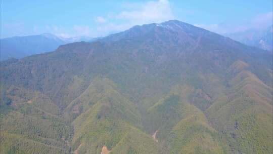 安徽省黄山风景区汤口镇大山航拍延时摄影风