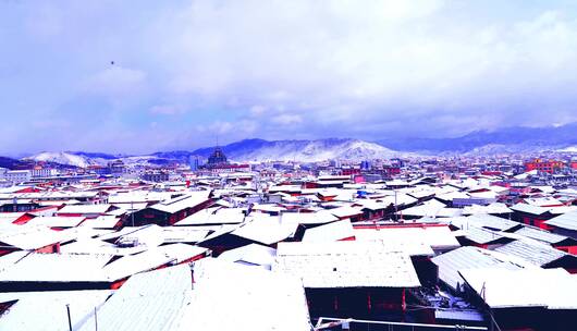 香格里拉 古城延时雪景拍摄