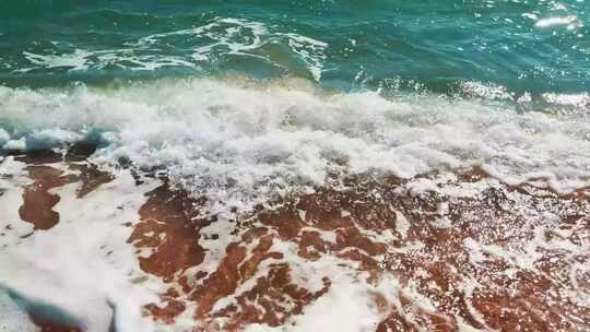 海浪碧波沙滩海岸海洋泡沫海水海边