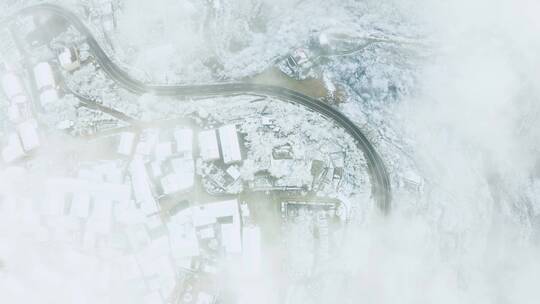 浙江仙华山登高村雪景云海风光航拍合集