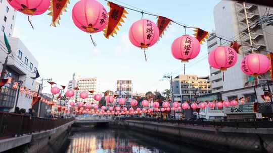 长崎，节日，日本，灯光