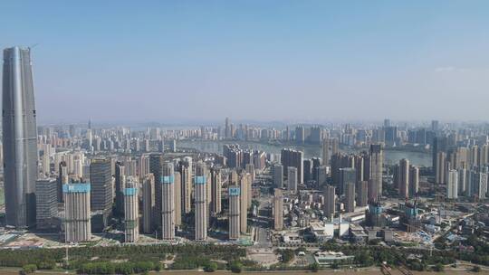 武汉第一高楼绿地中心航拍