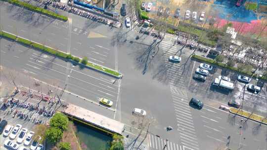 南京市城市马路车流延时视频素材模板下载