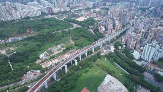 深圳北站及周边建筑航拍