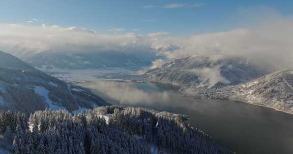 雪，山，云，湖