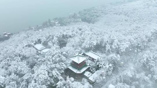 武汉东湖风景区冬季雪景风光