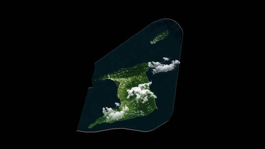 特立尼达和多巴哥3D国家地图动画透明Al