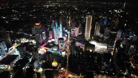 江苏 南京 城市宣传  夜景 灯光 大景 航拍