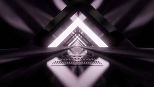 变色动感几何艺术穿梭空间线条光影