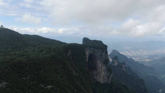 湖南张家界天门山5A景区航拍