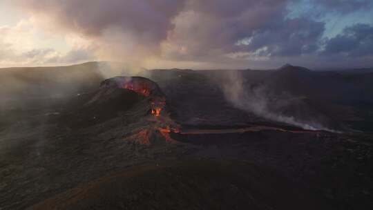 火山，喷发，熔岩，沸腾