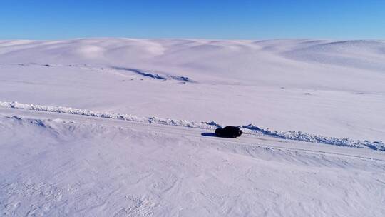 新疆冰封的喀纳斯雪原