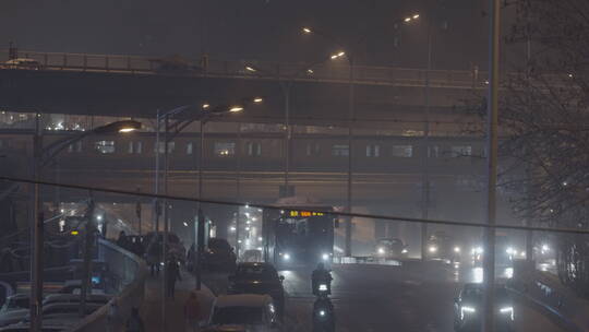 下班人群 城市车流 城市夜晚空镜