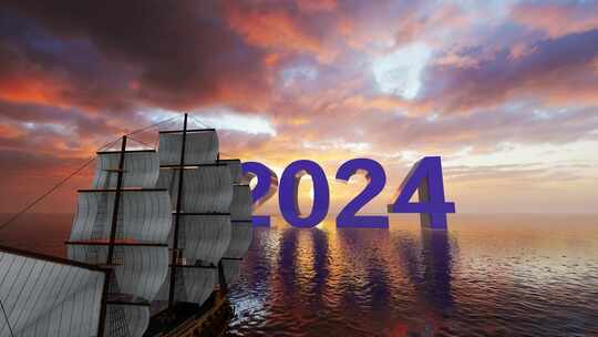 帆船驶向2024视频素材模板下载