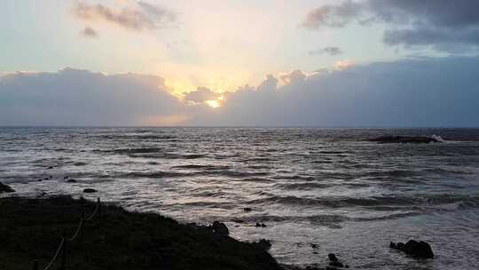 浅海黎明景观