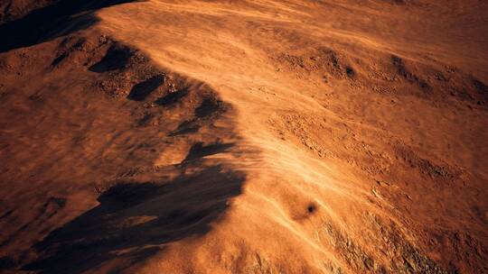 虚构的火星土壤火星沙漠鸟瞰