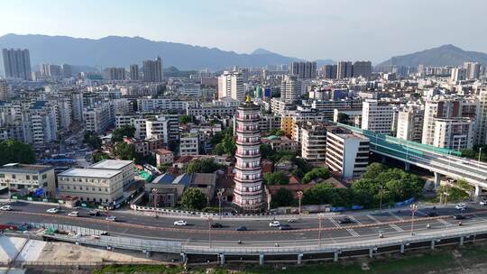 广东肇庆崇禧塔历史文化古建筑航拍