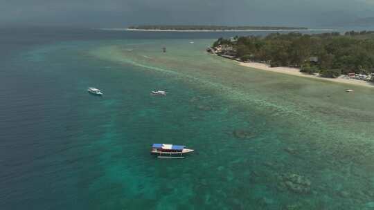 印尼龙目吉利群岛Meno自然风光航拍视频素材模板下载