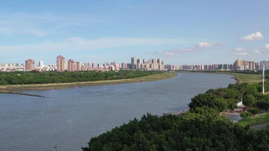 泉州市区航拍大景晋江河江滨经济丰泽鲤城