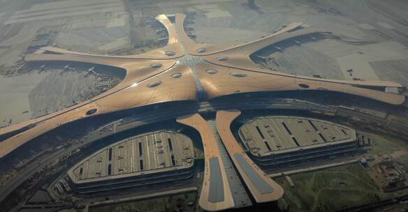 北京大兴机场  航拍  空镜  4K