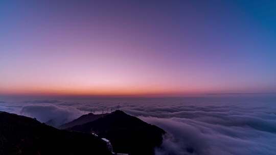 湖北九宫山云海延时