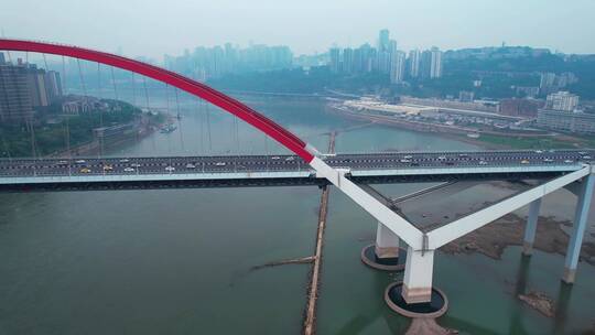 重庆城市桥梁建筑多镜头航拍