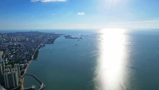 广西北海银滩地标大海风光旅游旅行风景航拍