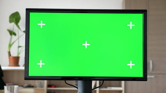 现代个人电脑绿幕