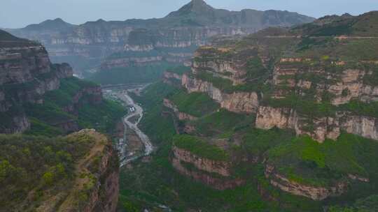 4K航拍​河南安阳林州太行大峡谷视频素材模板下载