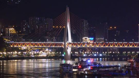 重庆东水门大桥夜景