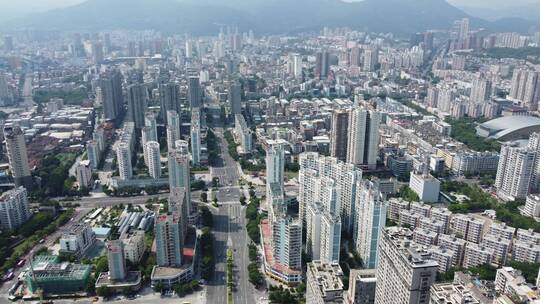 航拍莆田市区风景4K实拍视频