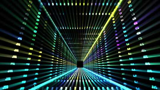 环状炫目金属颗粒电影隧道