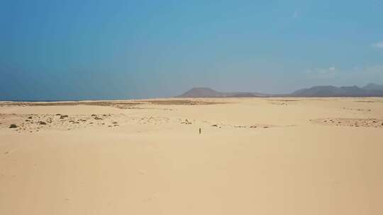 Corralejo，沙丘，加那利群岛，步