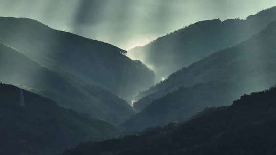 云南普洱景迈山大景航拍