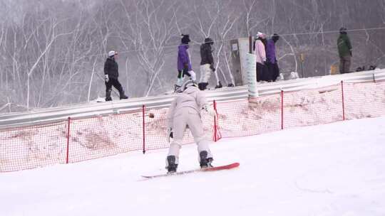 滑雪场 滑雪人群 雪上运动 单板双板