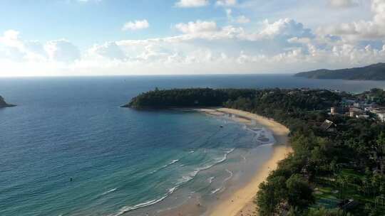 泰国普吉岛自然风光海景延时航拍