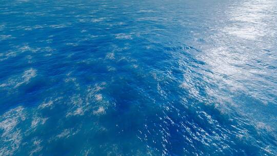 4K　清澈大海海面波涛汹涌背景视频素材模板下载
