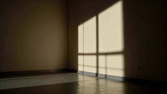 室内阳光透过窗户光影素材