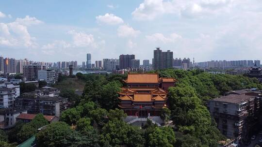 航拍湖南衡阳雁峰寺寺庙古建筑