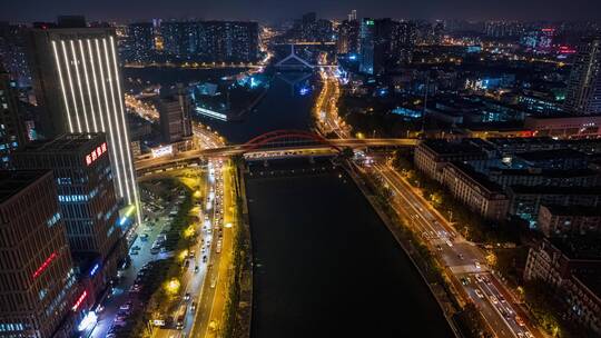 天津城市夜景延时