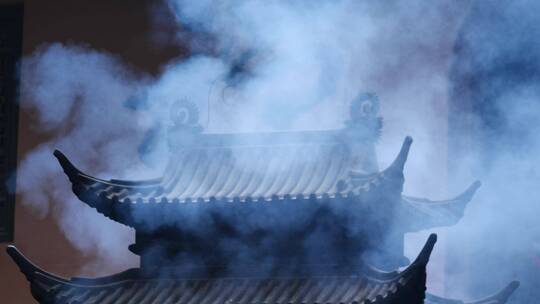 浙江普陀山法雨寺禅院建筑视频