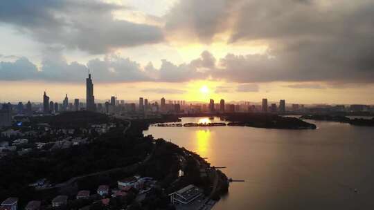 玄武湖 南京夕阳落日